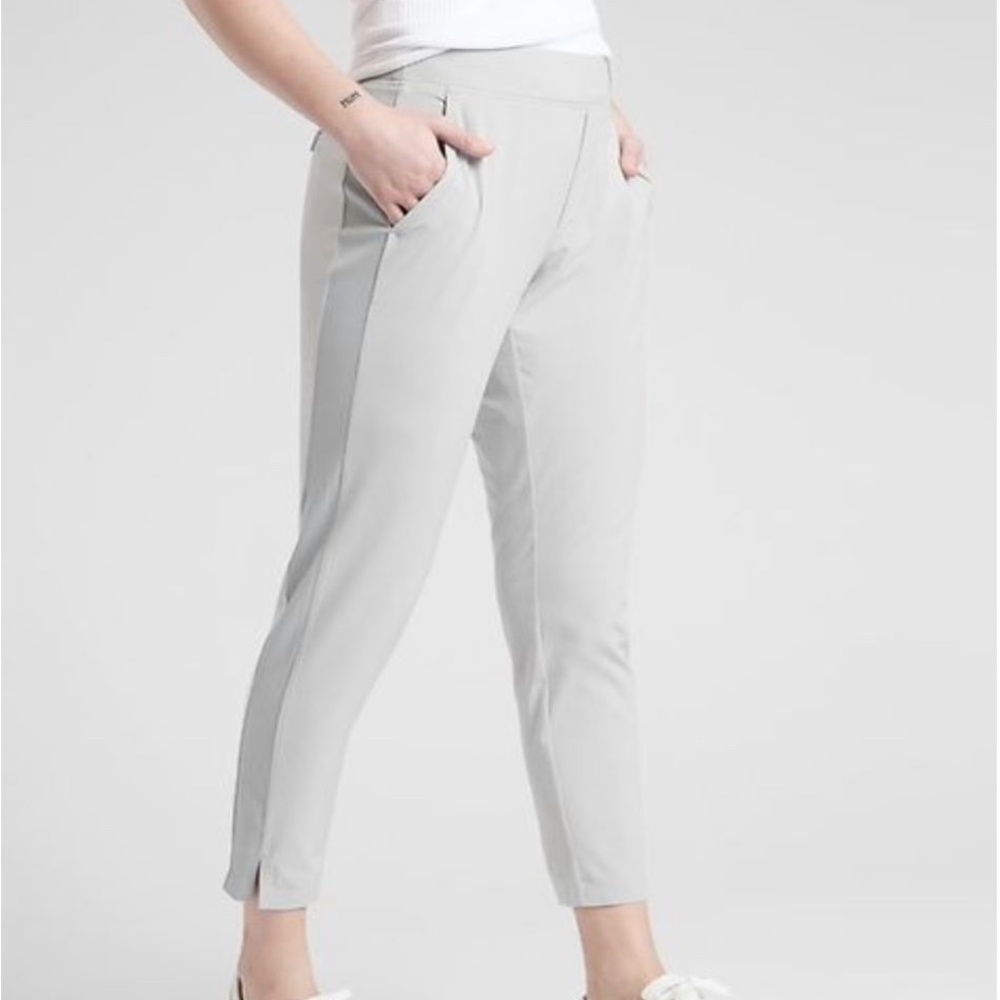 NWT - Light Grey Sz 16 -  ATHLETA Brooklyn Ankle Pants
